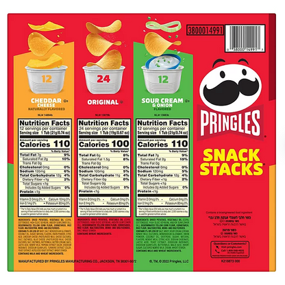 Pringles Potato Crisps Chips, Variety Pack, Snacks Stacks (33.8 oz. box, 48 ct.)