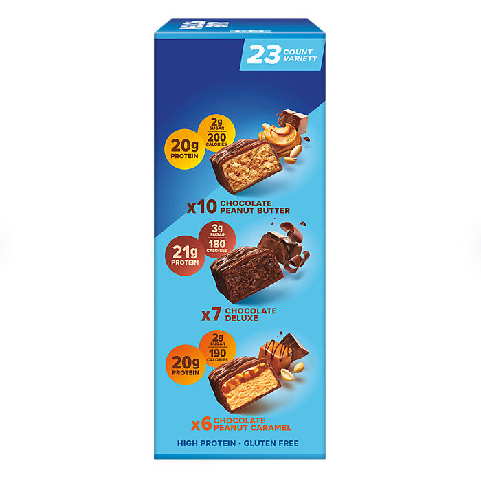 Pure Protein Bars Gluten Free, Chocolate Variety Pack (23 ct.)