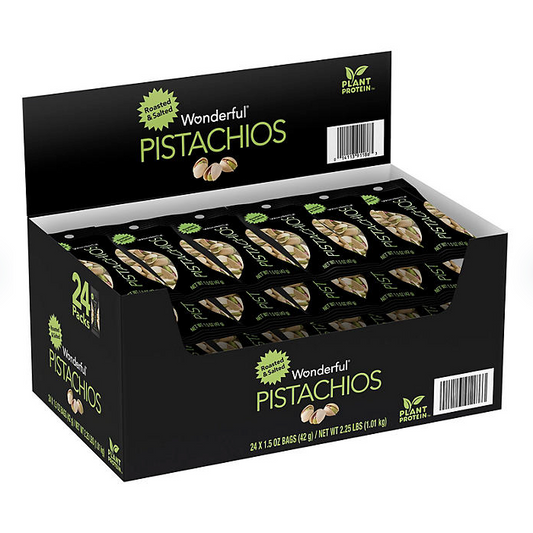 Wonderful Pistachios, Roasted and Salted (1.5 oz., 24 ct.)